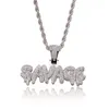 Collares colgantes Hip Hop Hop Out Men Letter