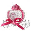 Confezione regalo rosso rosa viola blu moda tag latta ferro carrozza bomboniere scatole bomboniere cioccolato