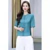 Chemisiers pour femmes femmes d'été femmes Style traditionnel chinois hauts coton lin lâche Cheongsam femme Vintage boucle Hanfu chemises