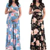 Summmer Stretch Maternity Dresses Fashion Embarazo Clothing Vestido Floral Floral Vestidos MAXI MAXI2422