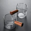 Mugs Durable Tea Cup Glass Coffee Creative Nice-looking Wooden Handle Double Mouth Espresso Measuring