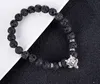 Fashion Strons Natural Stone Volcanic Stone Wolf Bracelets EYH5