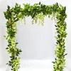 Dekorativa blommor 2 meter hortensia blad vinrankor br￶llop v￤xter v￤ggarrangemang hem badrum dekoration tillbeh￶r konstgjorda