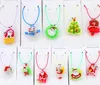 Christmas Light Up Collier décorations Collier Enfants Glow Up Up Cartoon Santa Claus Party Party LED Toys Supplies