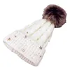 Visori Lady Hat imitazione perle beanie elastico modello di torsione donna