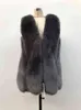 Women's Zadorin New Arrival Long Vest Fluffy Jackets Women Slim Faux Coat High Quality Patchwork Fake Fur Gilet L220829