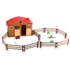 Arquitetura Simulação Diy House Play Model Farm Children Toy Poultry Animal Scene Toys for Children Gift 220829