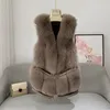 Womens Fur Faux Fur Chegadas Real Fur Gilets Colete de Inverno Mulheres Moda Colete Mantenha Quente Fofo Sem Mangas Casacos S7878 220829