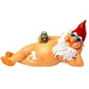 Decoratieve objecten Figurines Interieur Decor Naughty Knome Standbeeld Moderne Tuin ornamenten Hars Naked grappig sculptuur voor kamer trouwfeest gunsten 220829