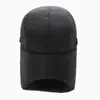 Berets Ushanka Chapéu Trapper Russo Máscara Quente Máscaras Protetoras Inverno Com Ear Flaps Cachecol Óculos Conjunto Unisex8938540