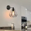Настенная лампа лофт регулируемый угловой светильник винтажный железный клет