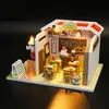 Arquitectura Casa de bricolaje 1 24 Aula Kit de casa de muñecas en miniatura Ensamblar Roombox Modelo de madera Edificio Muñeca Muebles Regalo de Navidad Juguetes para niños 220829