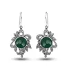 Fashion Dangle for Women S925 Sterling Silver Malachite Earrings Inlaid With Agate Romantic Fine Jewelry Wedding Party Gifts