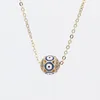 S3160 Fashion Jewelry Evil Eye Necklaces For Women Blue Eyes Bead Pendant Geometry Choker Chain Necklace