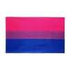 الكبرياء ثنائي الجنس العلم 3x5 قدم برايد مثلي الجنس لافتة 90x150cm مخيط مزدوج البوليستر الأزرق الوردي مع نحاس نحاسي 2442