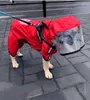 개 의류 레인 코트 후드 슬라이커 판초 방수 방수 반사 재킷을 X-LARGE 개와 강아지를위한 반사 재킷