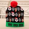 LED Christmas Hat Sweater Flash Light Up Knitted cap xmas Gift For Kids Adults