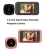 Campanelli Smart Video Campanello Monitor da 3,5 pollici Spioncino Telecamera per spioncino Rilevamento del movimento ricaricabile Registrazione automatica