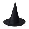 Halloween Black Witch Hat for Halloweens Costume Accessory Pointed Cap Party Cosplay Wizard Hats Makeup Costume Prop