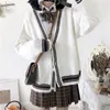 Kurtki damskie kardigan damskie w paski retro klasyczny styl preppy japoński Sweter studencki Allmatch Kawaii Fashion Girl