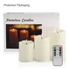 Candele 3 pezzi Set telecomando LED luci senza fiamma Anno alimentato a batteria Led Tè Pasqua con confezione 220829