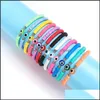 Bedelarmbanden mticolor kwade oogarmband set zomer strand sieraden zachte polymeer klei schijf elastische armbanden voor vrouwen drop newdhbest dh9aj