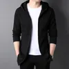 Mensjackor High End Brand Designer Casual Fashion Stand Collar Korean Style dragkedja Jackor för män Solid Color Hooded Coats Mänkläder 220829