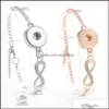 Bracelets De Charme Noosa Snap Bracelet Strass Infinity 18Mm Ginger Snaps Boutons Chunk Charme Bracelet Bijoux Drop Delivery Sexyhanz Dh91X