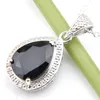 Naszyjniki wiszące mieszaj 5 szt. Prezenty Xmas Big Ofert Teardrop Mystic Topaz Morganite Black Onyx Blue Cleate Wiselanty