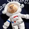 Chaqueta de bombardero de piel femenina béisbol de moda lanzado a la universidad juguetes astronautas goteando otoño streetwear vintage 220829