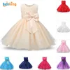 Prinsessan Flower Girl Dress Summer Home Tutu Wedding Birthday Party Barnklänningar för flickor Barn kostym tonåring prom design