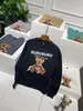 Herenontwerper sweatshirts beroemde heren hoodies beren afdruk ronde nek s-xxl