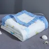 Cobertores Summer Summer Quatro camadas Bamboo Fiber Muslin Swaddle Baby Wrap para Born Born Condition Blain Banho Toalha 220829