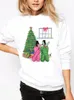 Womens T Shirt Winter Snowman Cartoon Sweet Women Graphic SweaT Shirts Holiday Merry Christmas Fashion Clothing Casual Female Print Pullovers 220829