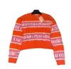 Dames truien ontwerper Cardigan sweatshirts merk miu letters logo trui gestreepte longsleven wollen kasjmier tops voor vrouwen 03952440
