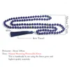 Kolye Kolyeleri 108 Mala 8mm Lapis Lazuli Yeşil Malakit Boncuklu Kolye Erkekler ve Kadınlar Blessing Moda Takı Mücevher Uzun