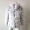 Women's Fur 2019 Herfst Winter Nieuwe Faux Bontjas Lange Sectie Stiksels Vos Bont Grote Maat Jas L220829