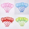 Forniture festive 6 pz/set Colorful Lollipop Cake Topper Creativo Dolce Cupcake Decor Un 1 ° Buon Compleanno Bambini Ragazzo Ragazza