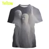 남자 T 셔츠 티셔츠 2022 유령 인쇄 시원한 여름 셔츠 패션 패션 3D 성격 티셔츠 캐주얼 남자와 여자 단락