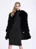 Женский мех мех Zadorin Winter Luxury Long Mink Женщины теплые искусственные пушистые меховые куртки Abrigo Piel Mujer L220829