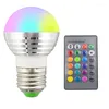 تغيير اللون RGB السحر المصباح المصباح المصباح 85-265V 110V 120V 220V Spotlight IR التحكم عن بُعد