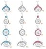 Pendant Necklaces 12 Styles Crystal Snap Button Pendant Necklace Stainless Steel Chain Fit 18Mm Buttons Women Jewelry Dr Dhseller2010 Dhd1C