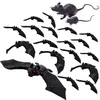 Autres fournitures de fête d'événement Halloween chauves-souris suspendues faux caoutchouc réaliste faux fantasmagorique suspendu chauves-souris volantes décor pour fête d'halloween décoration de maison hantée 220829