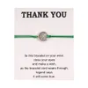 짠 생명 나무 팔찌 팔찌 아메리칸 레트로 감사합니다 축복 카드 팔찌 Boho Jewelry Valentines Day Gift