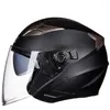 Motorcycle Helmets DOT Approved Open Face Dual Lens Visors Electric Bicycle Helmet Men Women Scooter Motorbike Moto Bike