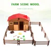 Arquitetura Simulação Diy House Play Model Farm Children Toy Poultry Animal Scene Toys for Children Gift 220829