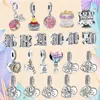 925 Silber Bead Fit Charms Pandora Charm Armband Happy Birthday Cake Candle Charm Geburtstagsanhänger Ciondoli DIY Feine Perlen Schmuck