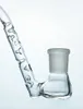 18mm Glass Hookah bong sundries Bent Female Arc Adapter Concave Flat Mouth with J Hook Type Water Gun