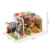 Arquitectura Casa de bricolaje 1 24 Aula Kit de casa de muñecas en miniatura Ensamblar Roombox Modelo de madera Edificio Muñeca Muebles Regalo de Navidad Juguetes para niños 220829