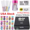 USA Stock E Cig Accessories Baby Jeeter Infused Pre Rolls With Liquid Diamonds 5packs Rolling Papers 0.5g Each 16 Strains 5 Colors 2.5g Empty Glass Jars Bottle